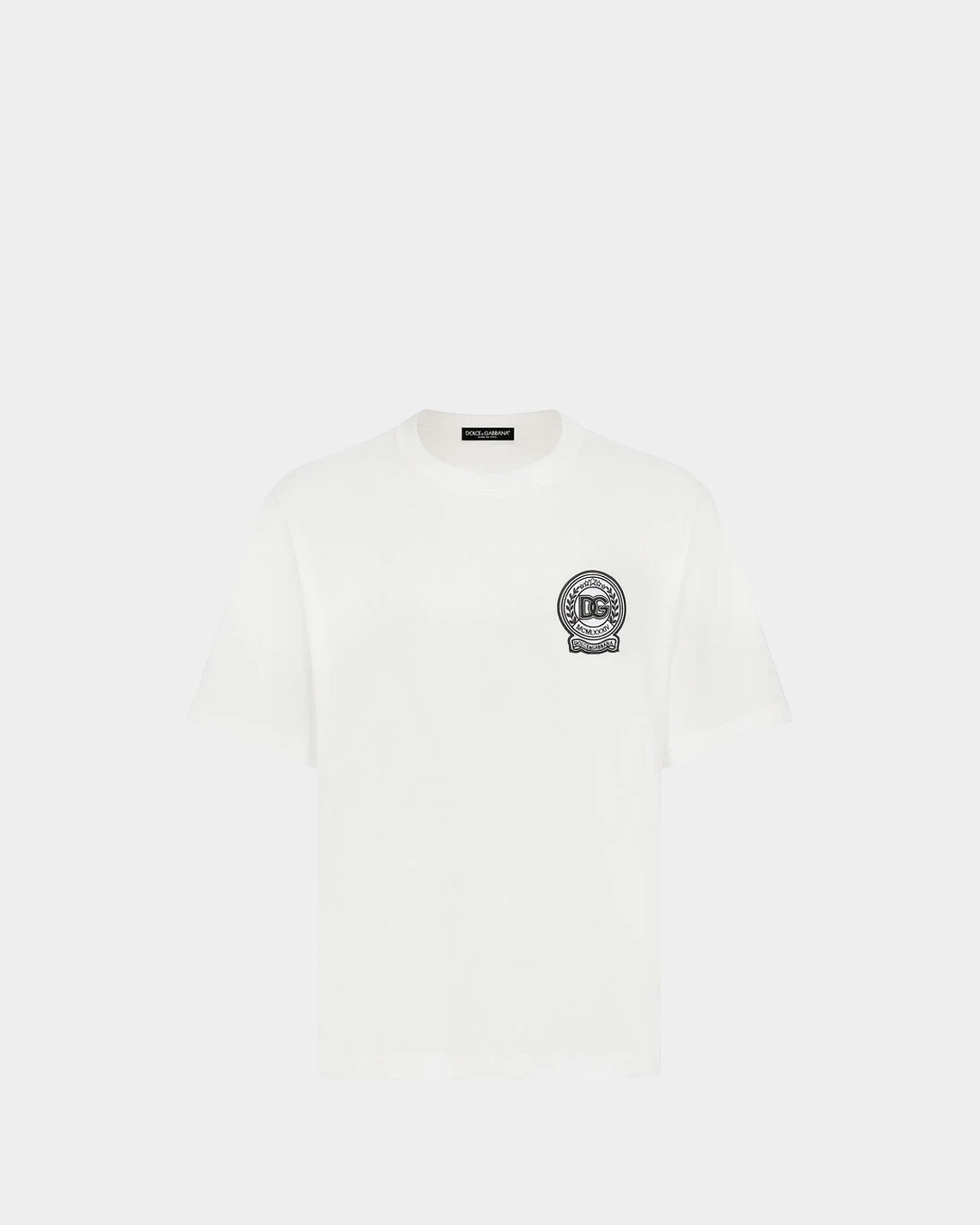 DOLCE&GABBANA  刺繡 LOGO 圖章 男款 T-shirt