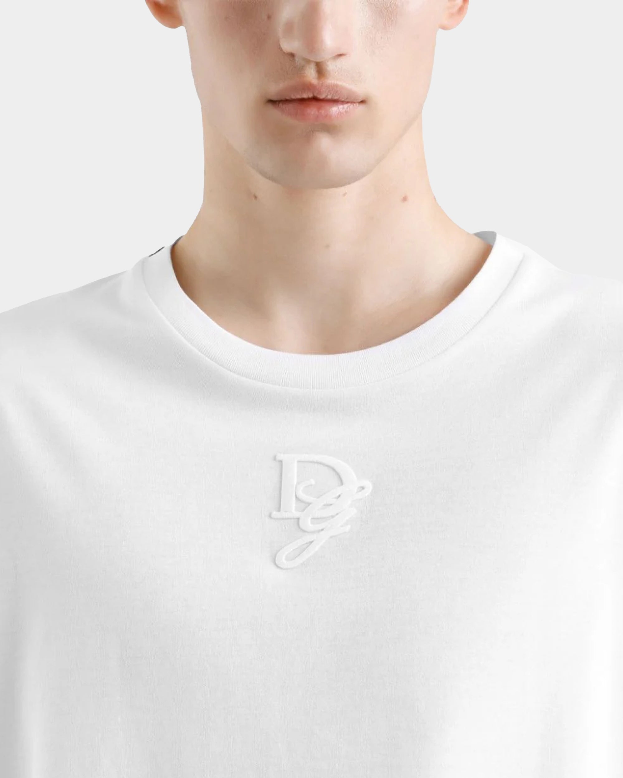 DOLCE&GABBANA 刺繡 LOGO T-shirt