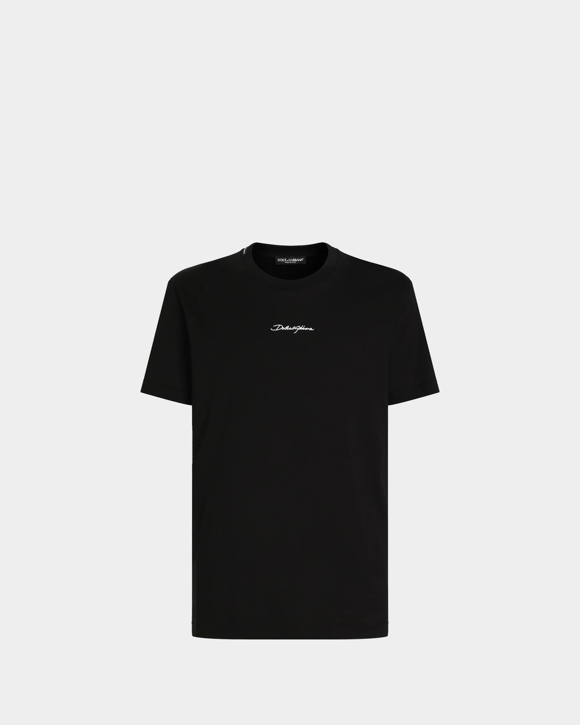 DOLCE&GABBANA  手寫 LOGO 刺繡 T-shirt