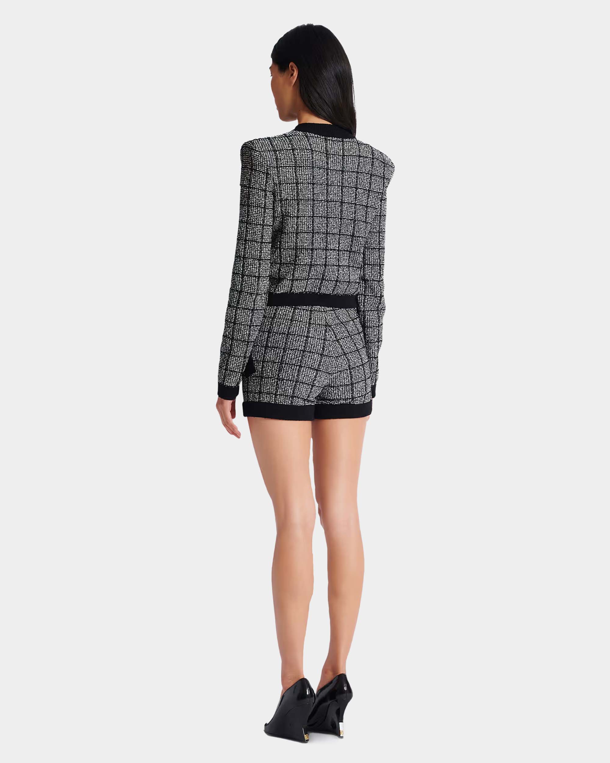 BALMAIN 圓領輕量花呢針織開襟衫