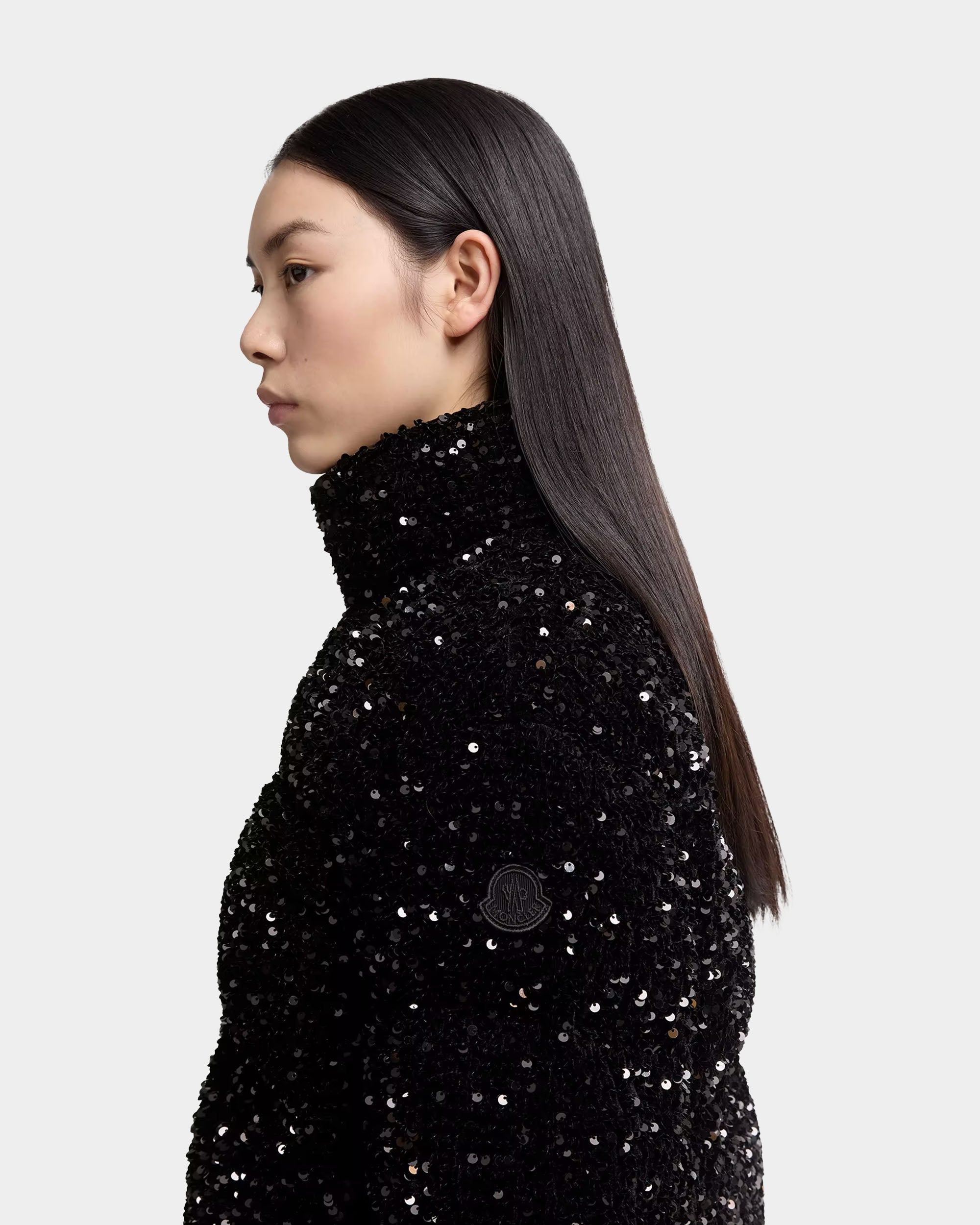 MONCLER 亮片短版羽絨外套