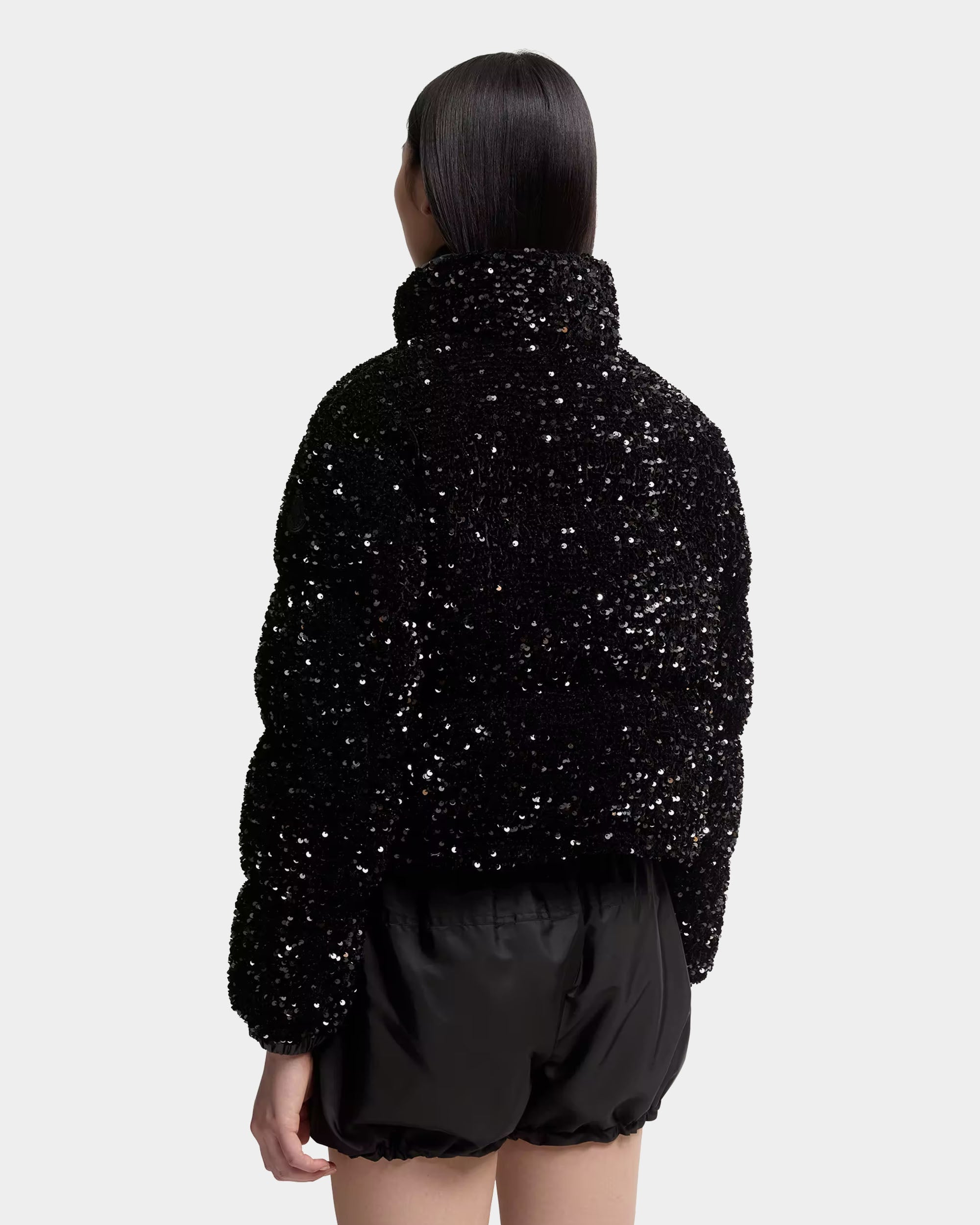 MONCLER 亮片短版羽絨外套