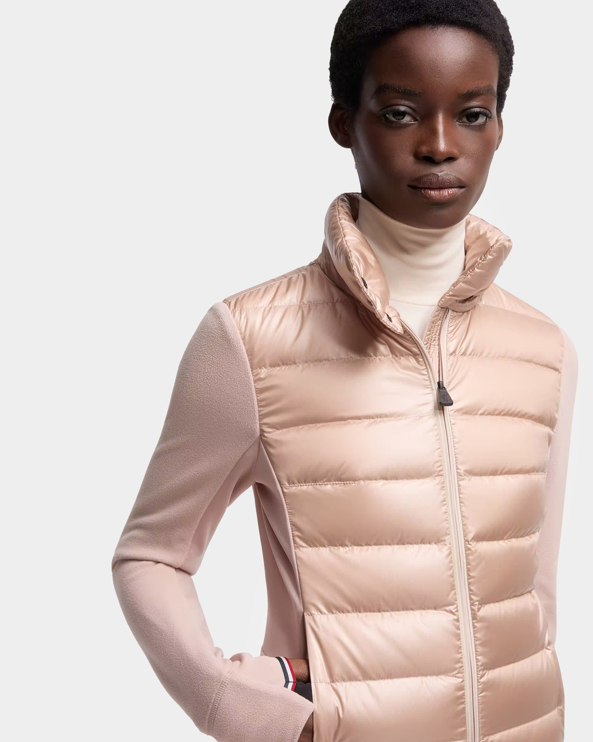 MONCLER 拼接立領外套