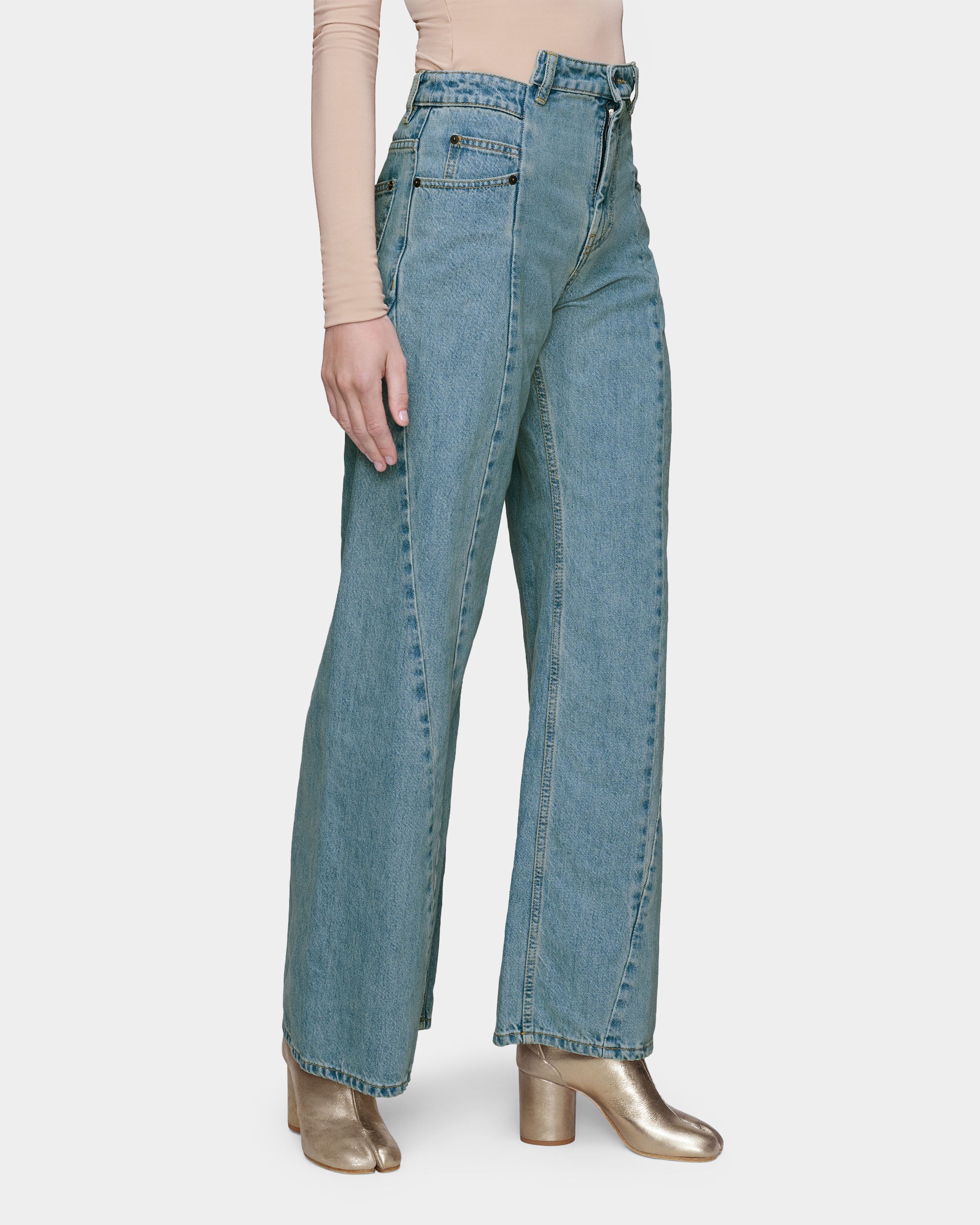 MAISON MARGIELA 不對稱造型牛仔褲