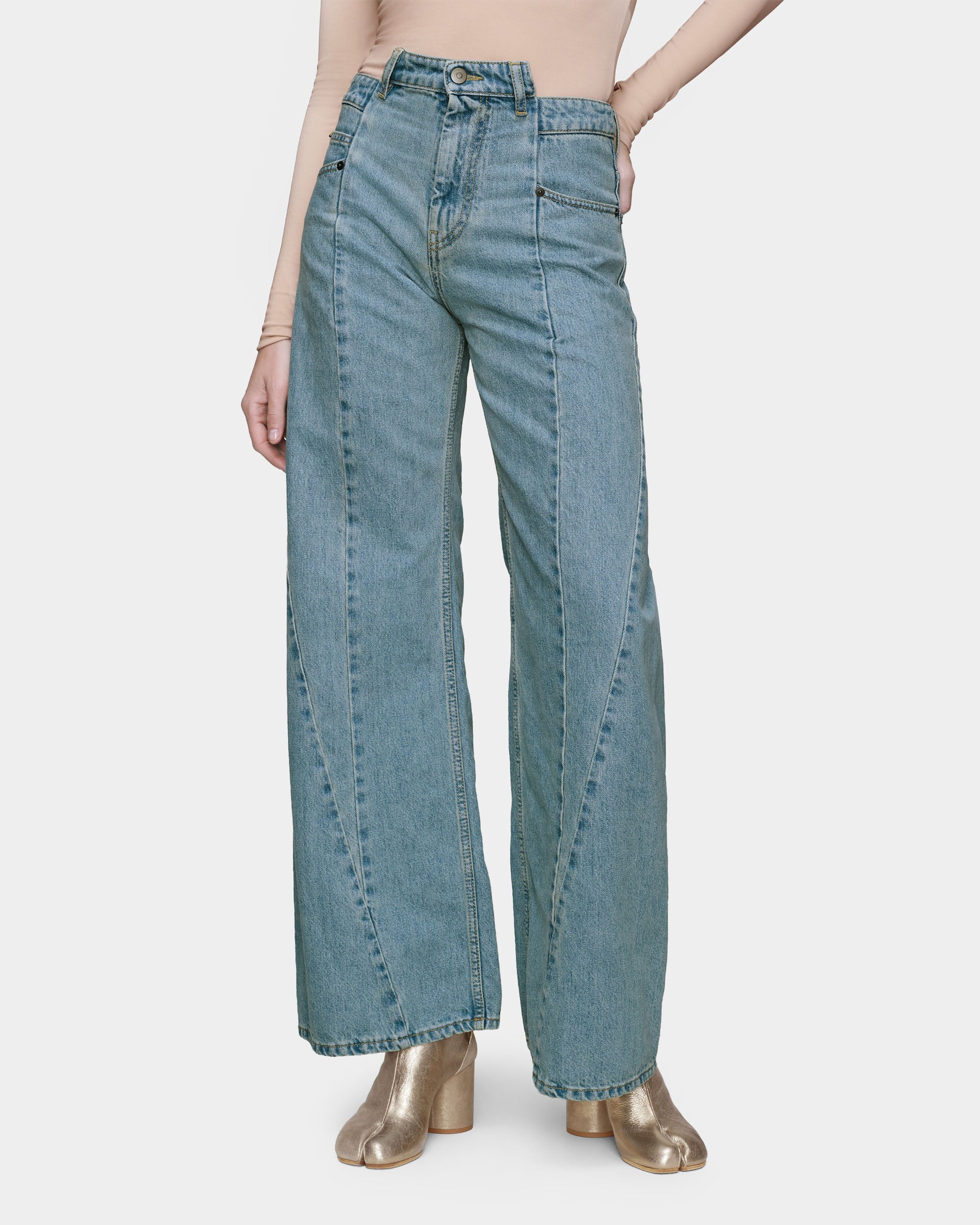 MAISON MARGIELA 不對稱造型牛仔褲