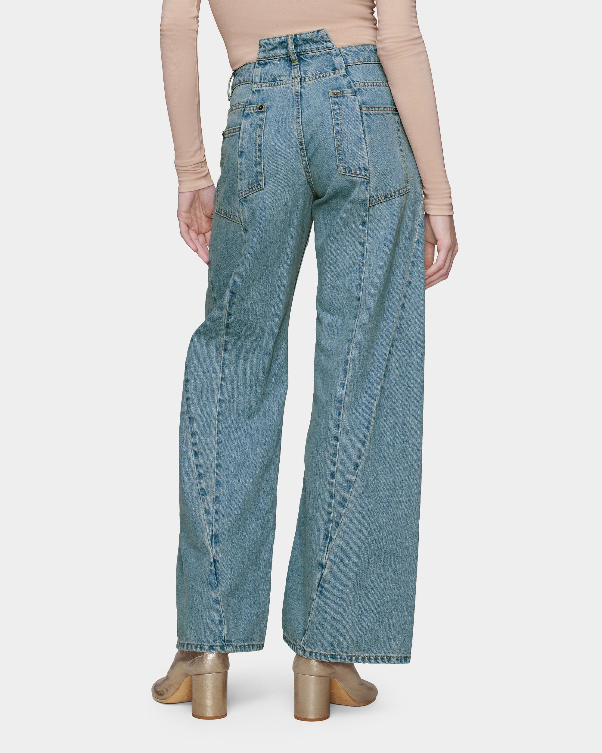 MAISON MARGIELA 不對稱造型牛仔褲