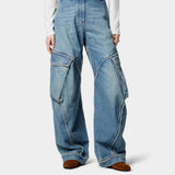 立體繭型牛仔褲