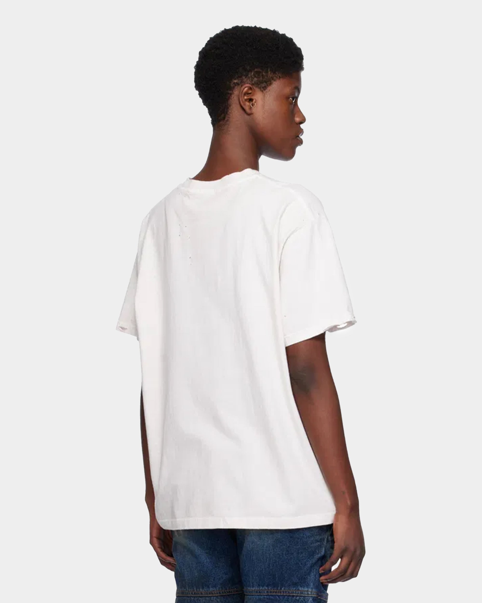 WE11DONE 彩色字母刷舊T-Shirt