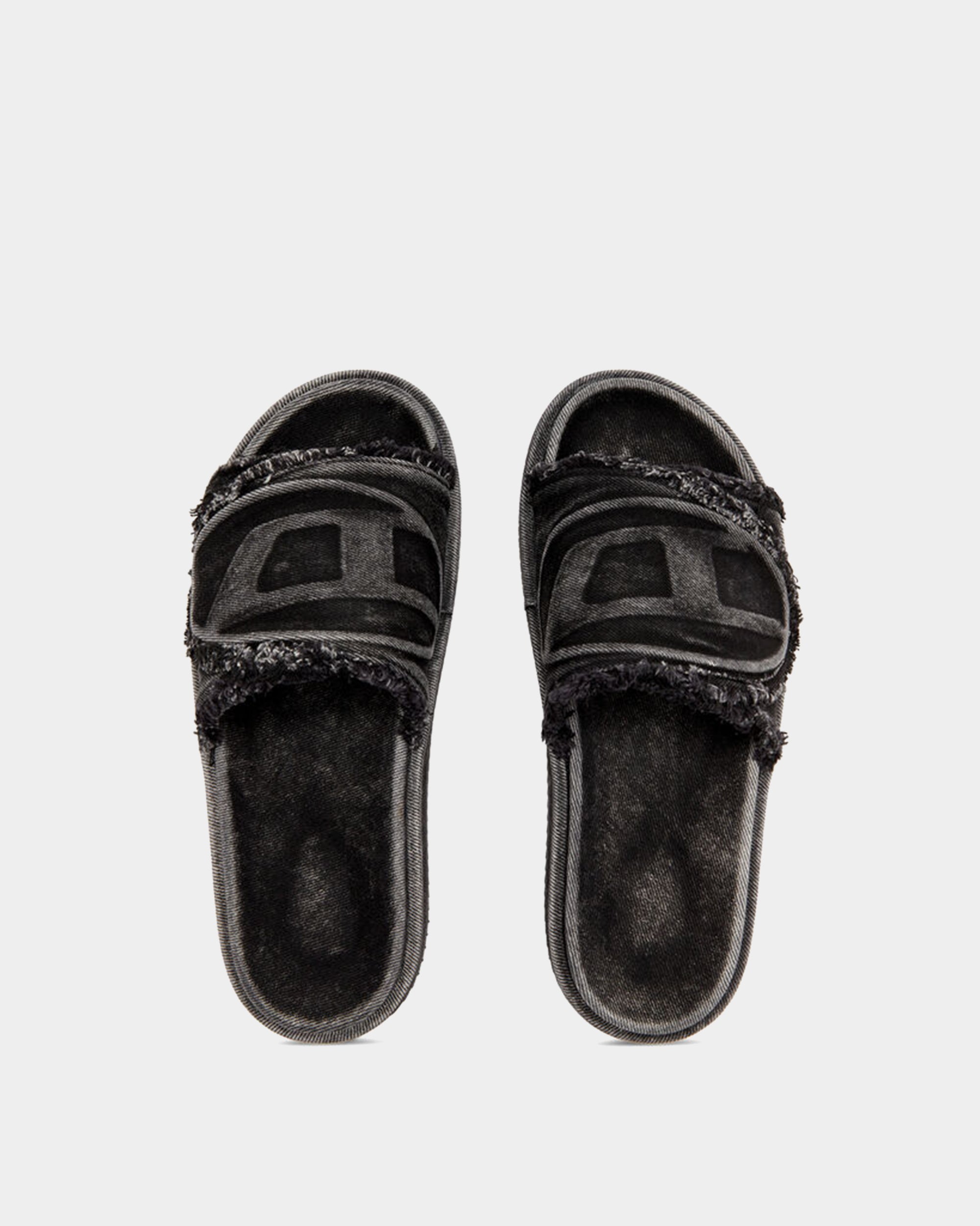 DIESEL DLogo丹寧拖鞋