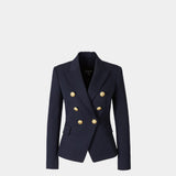 Balmain button-down wool classic jacket/women 