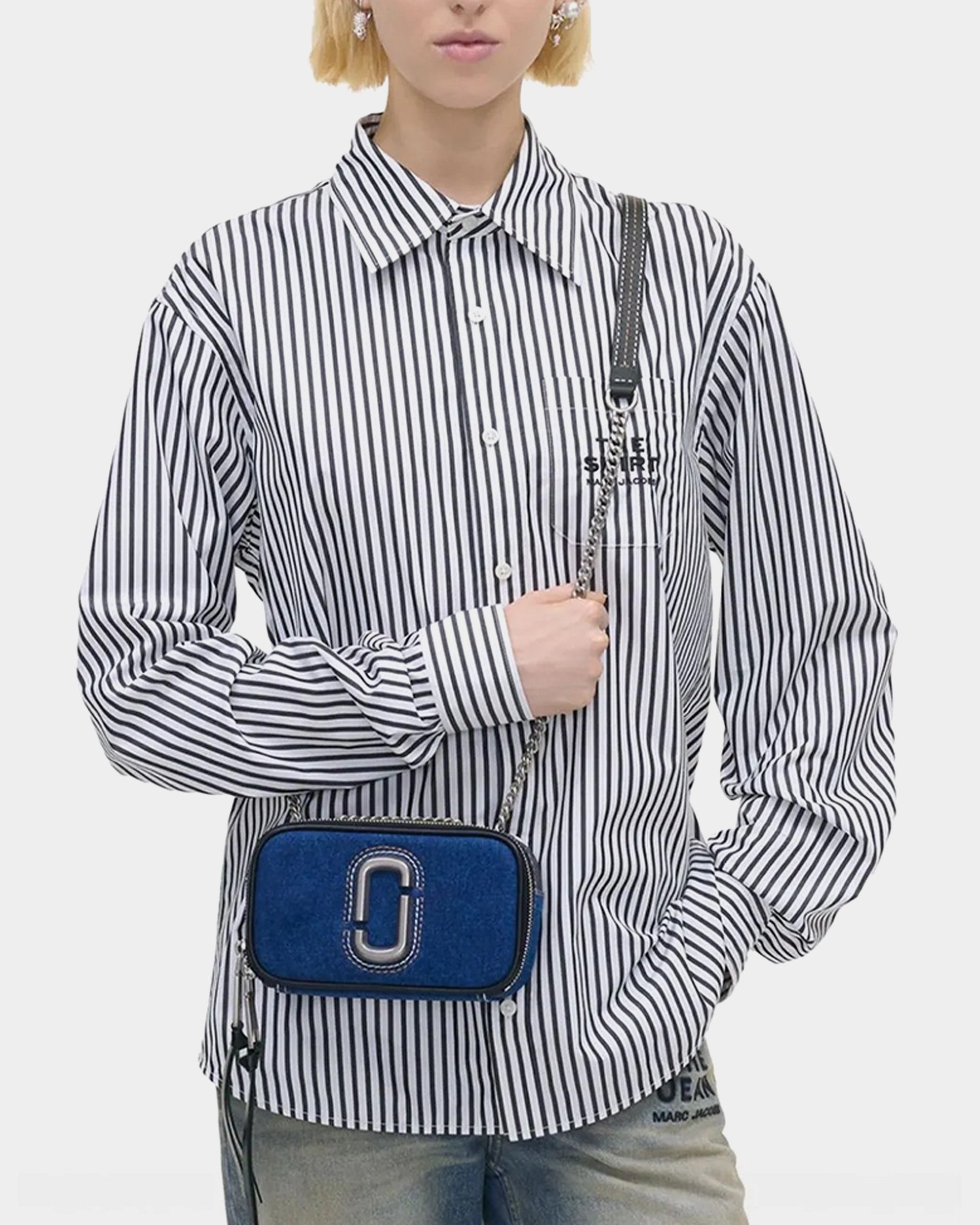 MARC JACOBS 金屬鍊條牛仔相機包