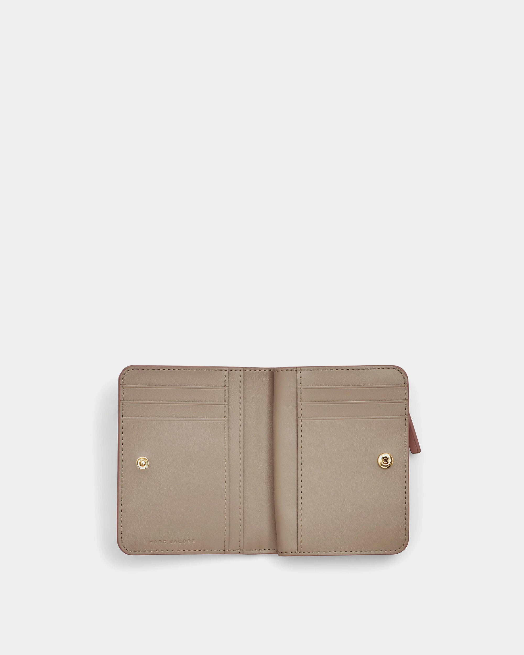 MARC JACOBS 拉鏈素面 LOGO 小型皮夾