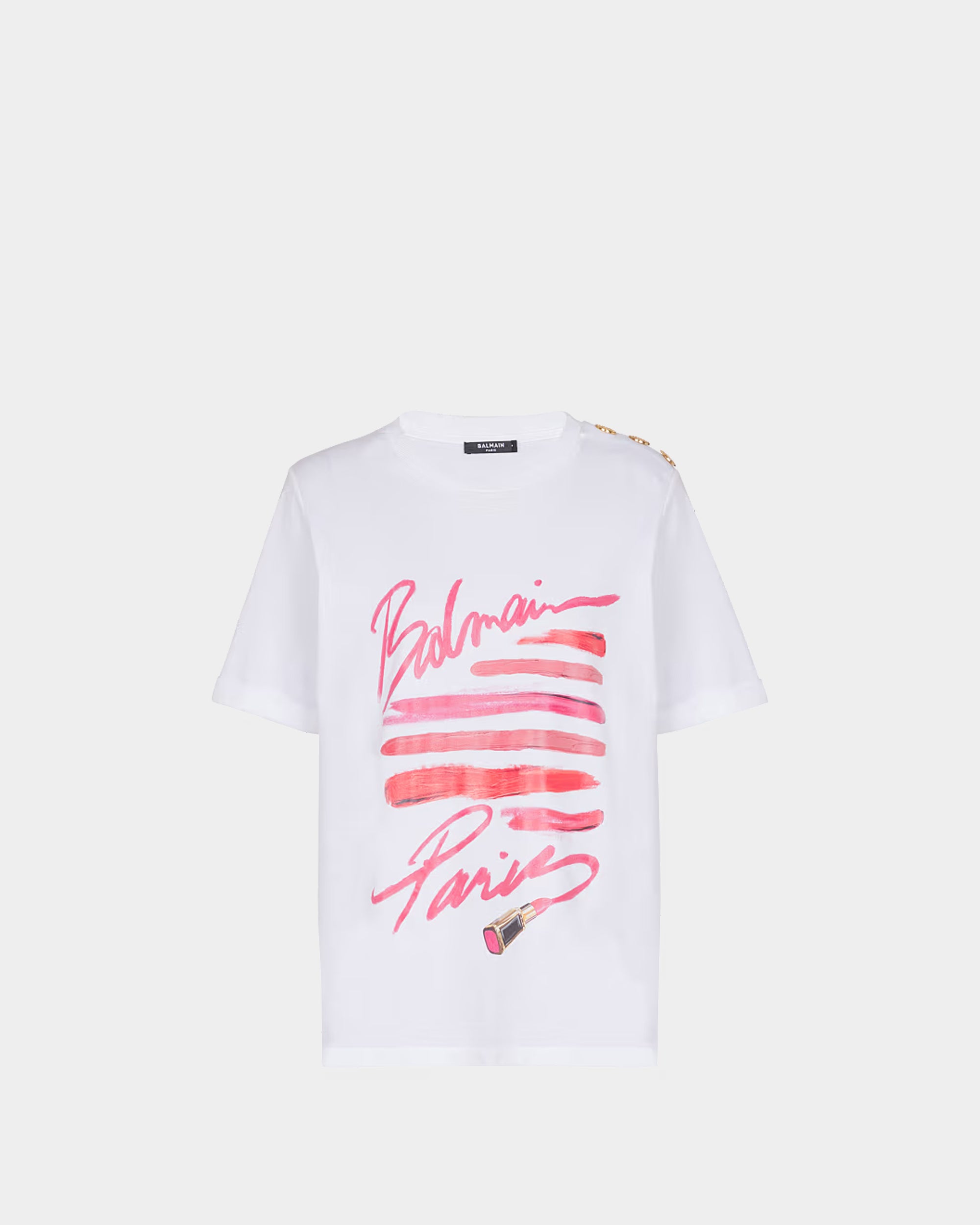 BALMAIN Lipstick 印花 T-shirt
