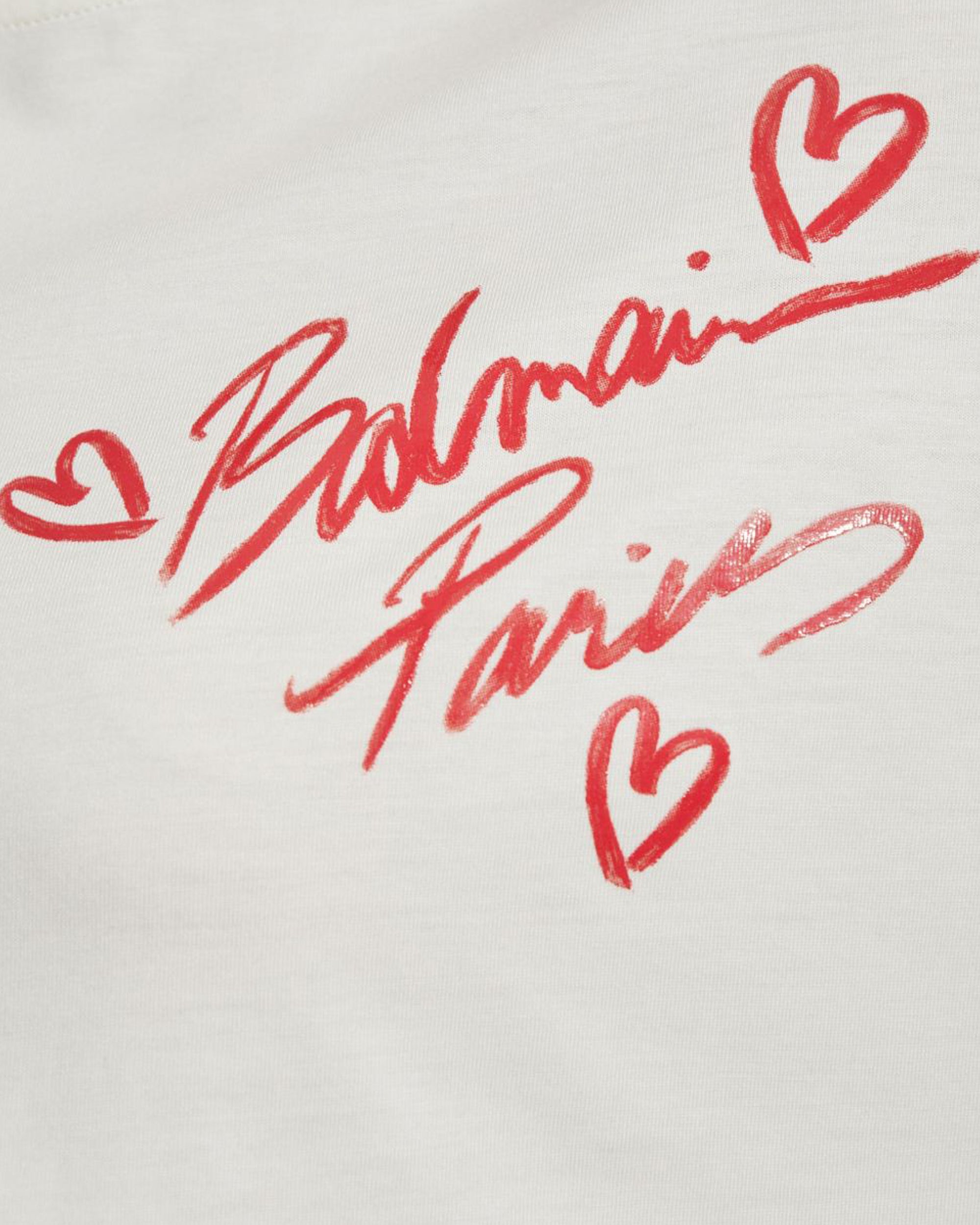 BALMAIN Lipstick Logo 系列 白色短袖 T-Shirt