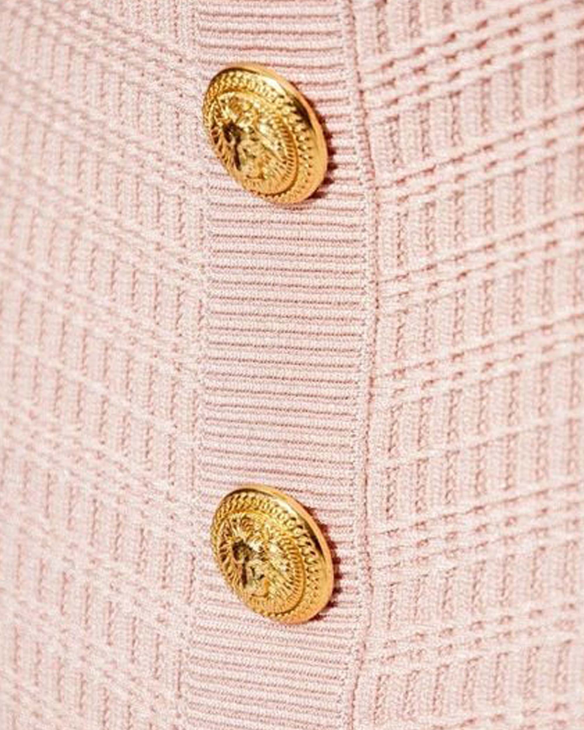 BALMAIN 粉色針織短裙