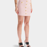 BALMAIN 粉色針織短裙