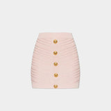 BALMAIN 粉色針織短裙