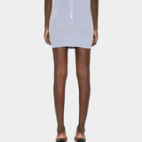 BALMAIN RIBBED MINI SKIRT WITH METAL BUTTONES 