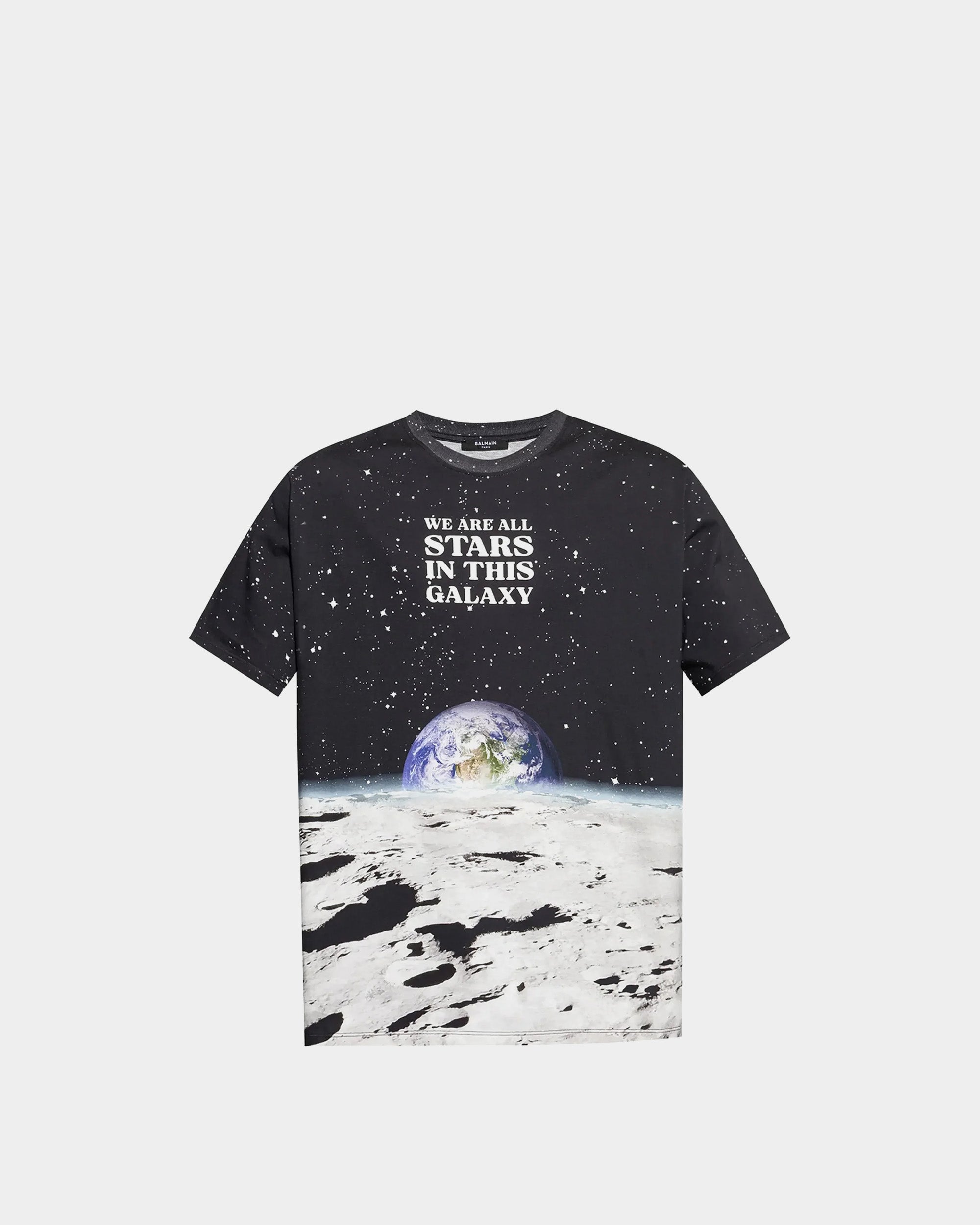 BALMAIN 星際宇宙印花 T-shirt