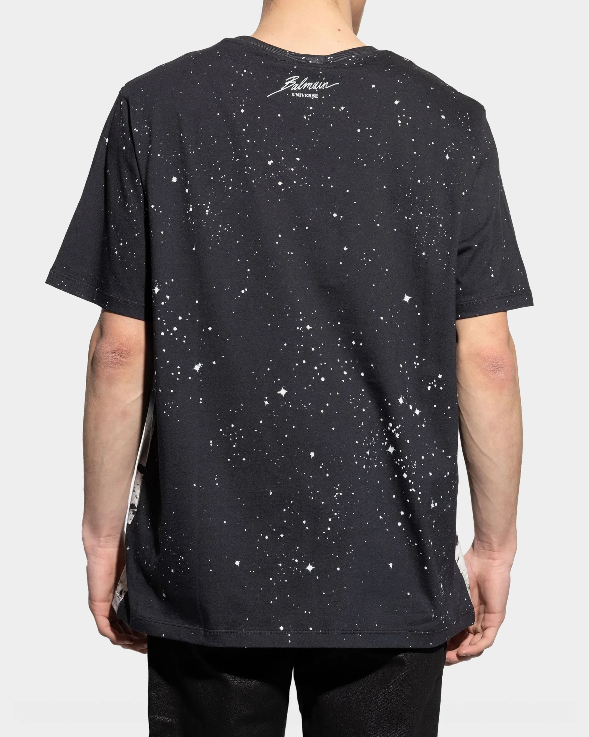 BALMAIN 星際宇宙印花 T-shirt
