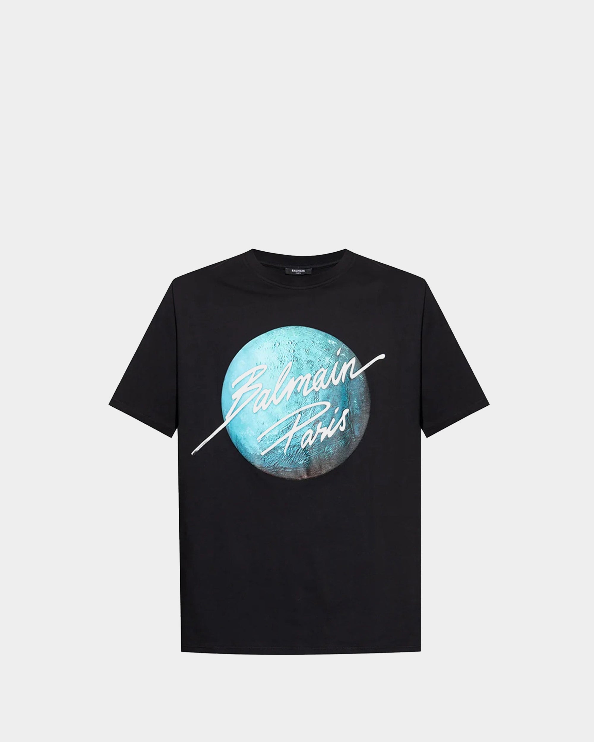 星球印花黑色 T-shirt