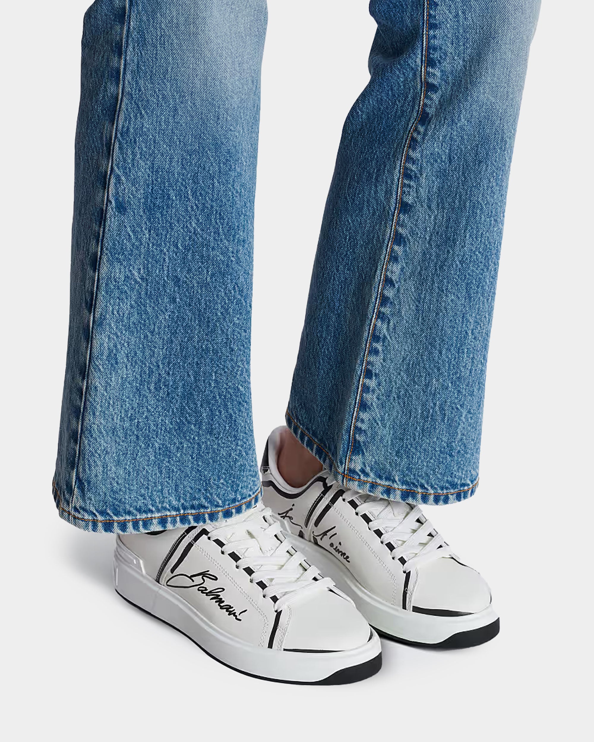 BALMAIN 簽名厚底女款休閒鞋