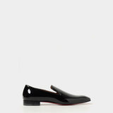 CHRISTIAN LOUBOUTIN Dandelion black shiny patent leather loafers 