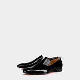 CHRISTIAN LOUBOUTIN Dandelion black shiny patent leather loafers 