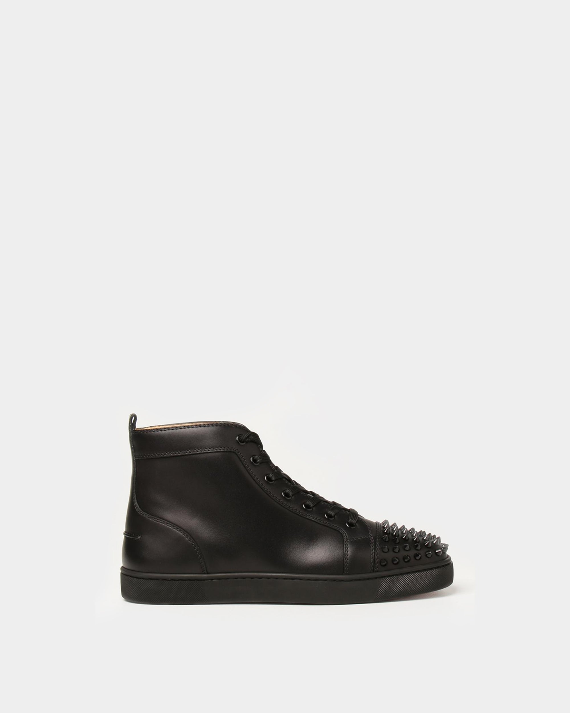 CHRISTIAN LOUBOUTIN 黑色鉚釘高筒運動鞋