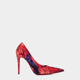 CHRISTIAN LOUBOUTIN Kate 10 cm 鑽飾玫瑰緞面高跟鞋