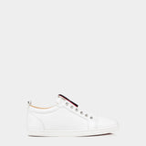 CHRISTIAN LOUBOUTIN 白色鉚釘小牛皮鞋