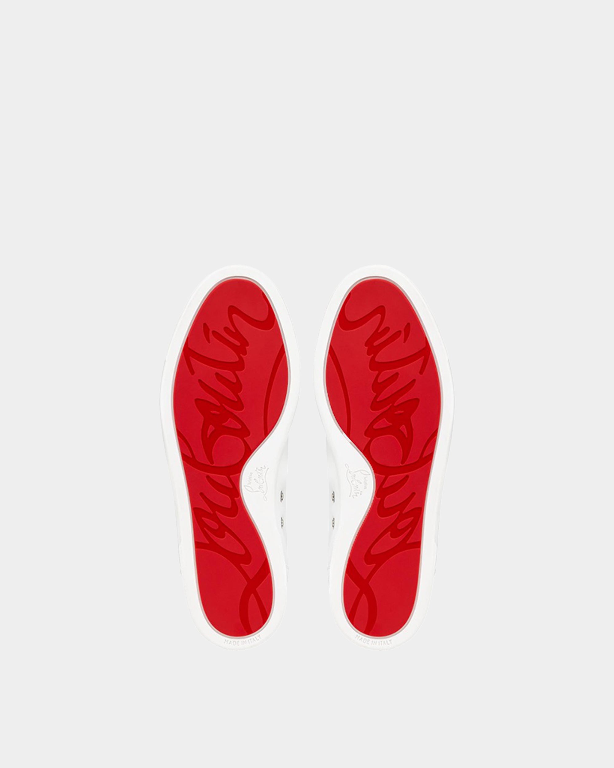 CHRISTIAN LOUBOUTIN 白色鉚釘小牛皮鞋