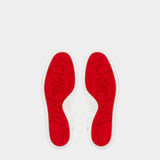 CHRISTIAN LOUBOUTIN Fun Vieira 金屬拼接白色休閒鞋 - 黑/白