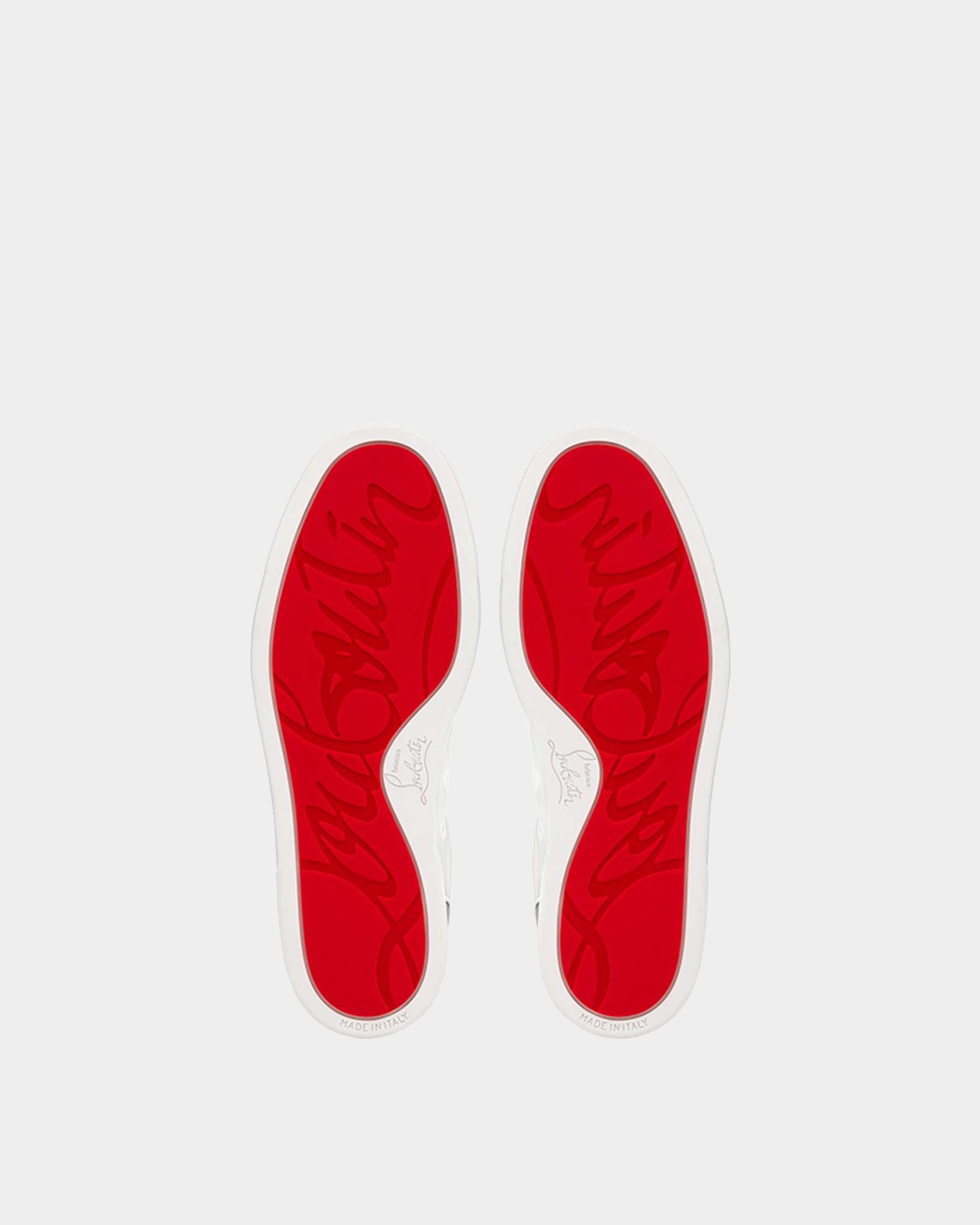 CHRISTIAN LOUBOUTIN Fun Vieira 金屬拼接白色休閒鞋 - 黑/白