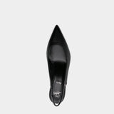 CHRISTIAN LOUBOUTIN Slingback 5.5 cm black pointed toe pumps 