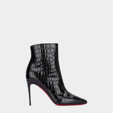 CHRISTIAN LOUBOUTIN So Kate crocodile embossed patent leather 10 cm high heeled ankle boots 