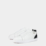 白黑拼色小牛皮休閒鞋