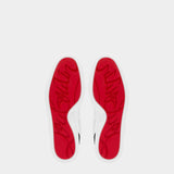 白黑拼色小牛皮休閒鞋