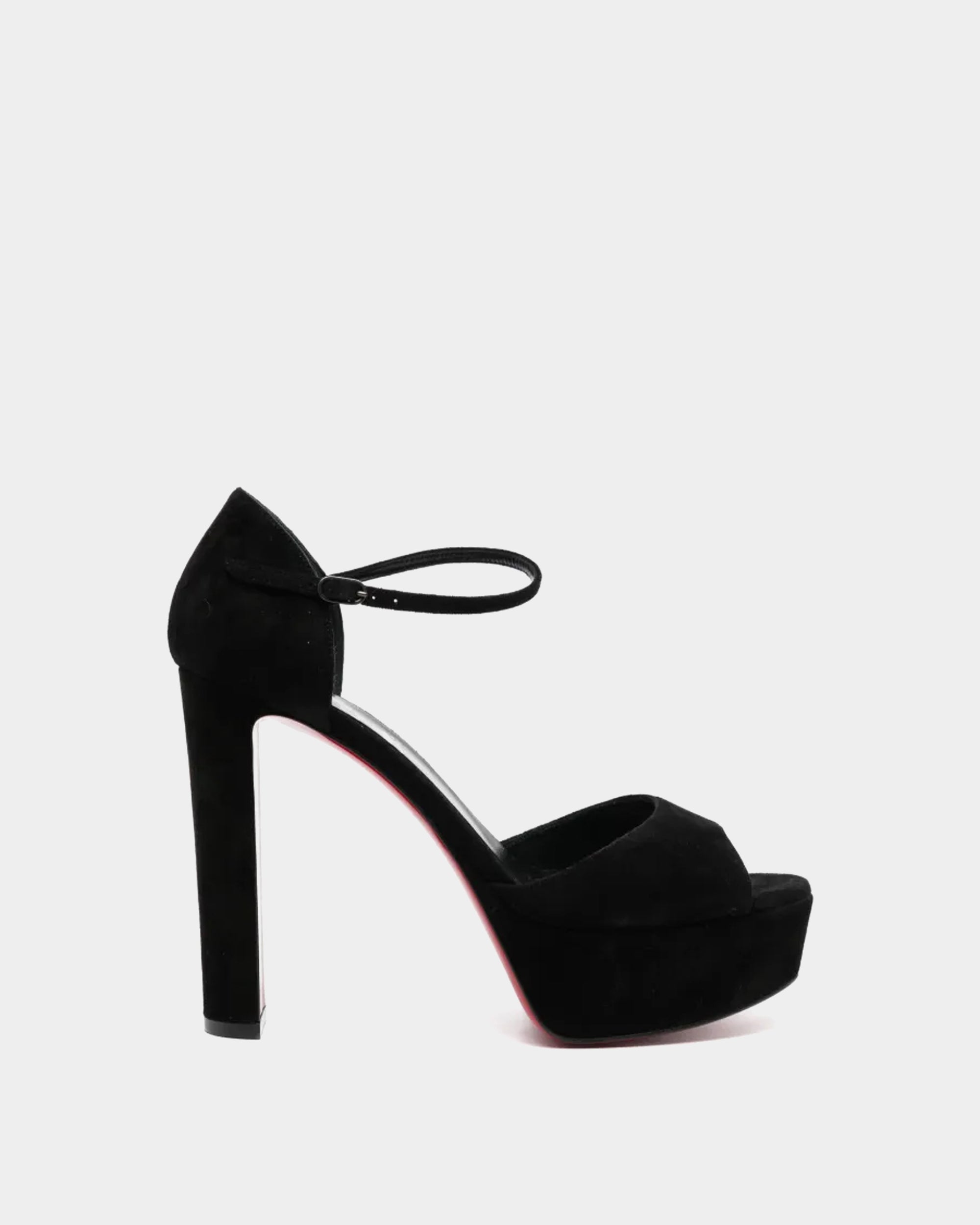 CHRISTIAN LOUBOUTIN 絨面 13 cm 高跟厚底跟鞋