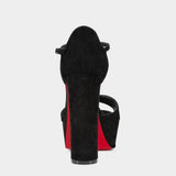 CHRISTIAN LOUBOUTIN suede 13 cm high heel platform heels 