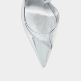 CHRISTIAN LOUBOUTIN Posticha 銀色鏡面尖頭 8 cm 高跟鞋