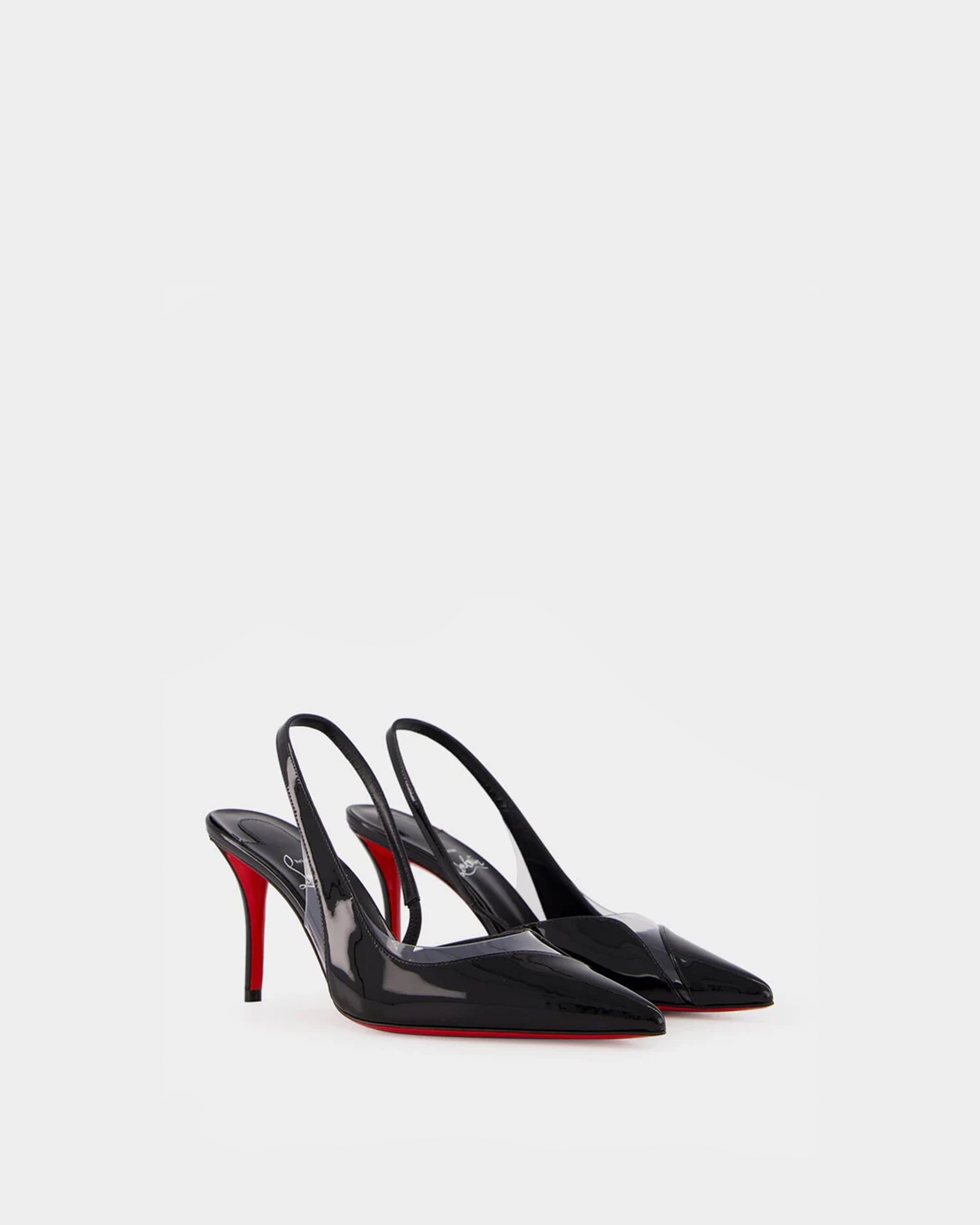 CHRISTIAN LOUBOUTIN Posticha 黑色漆皮 8 cm 高跟鞋