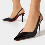 CHRISTIAN LOUBOUTIN Posticha 黑色漆皮 8 cm 高跟鞋