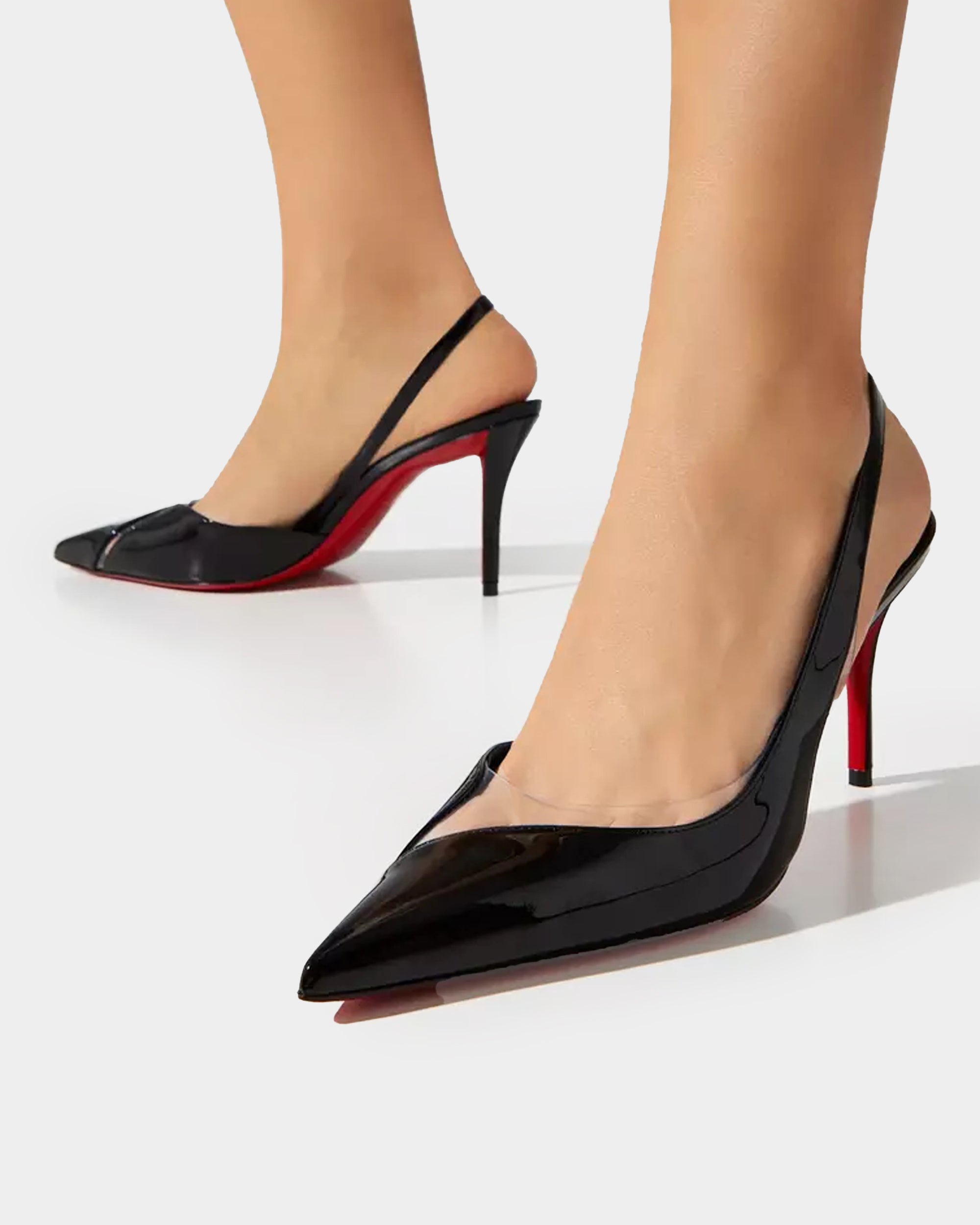 CHRISTIAN LOUBOUTIN Posticha 黑色漆皮 8 cm 高跟鞋