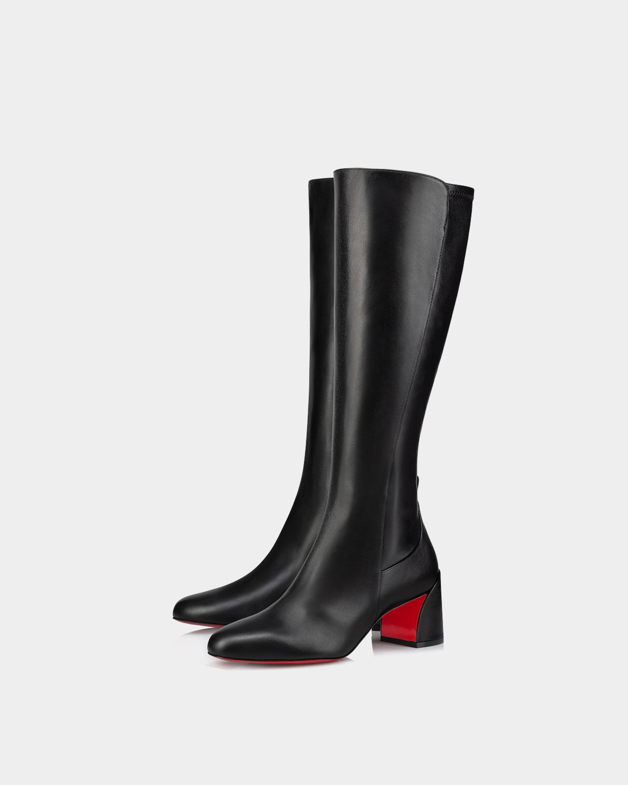 CHRISTIAN LOUBOUTIN Jane Botta 黑色真皮 5.5 cm 膝下靴
