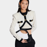 BALMAIN Medium Jolie Madame Quilted Faux Leather Bag 