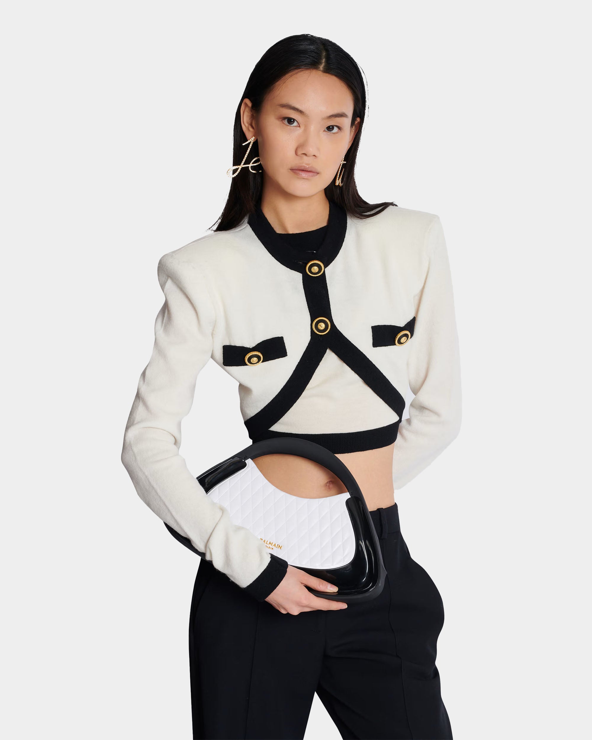BALMAIN 中型 Jolie Madame 絎縫仿皮革包
