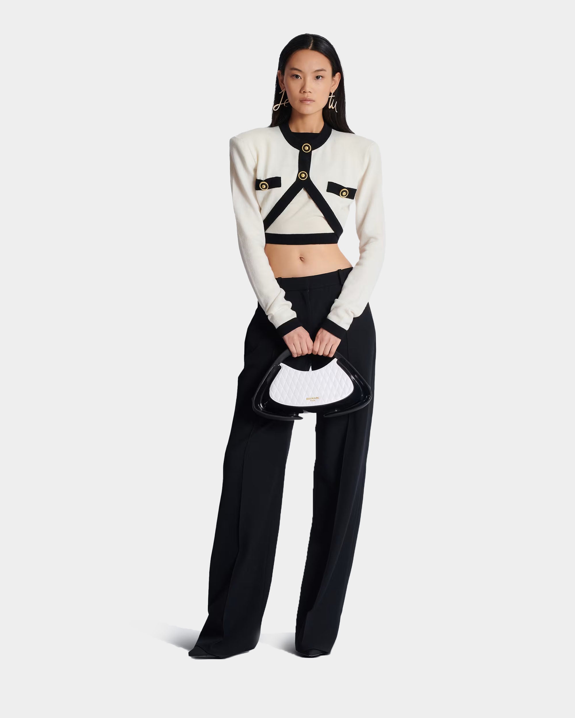 BALMAIN 中型 Jolie Madame 絎縫仿皮革包