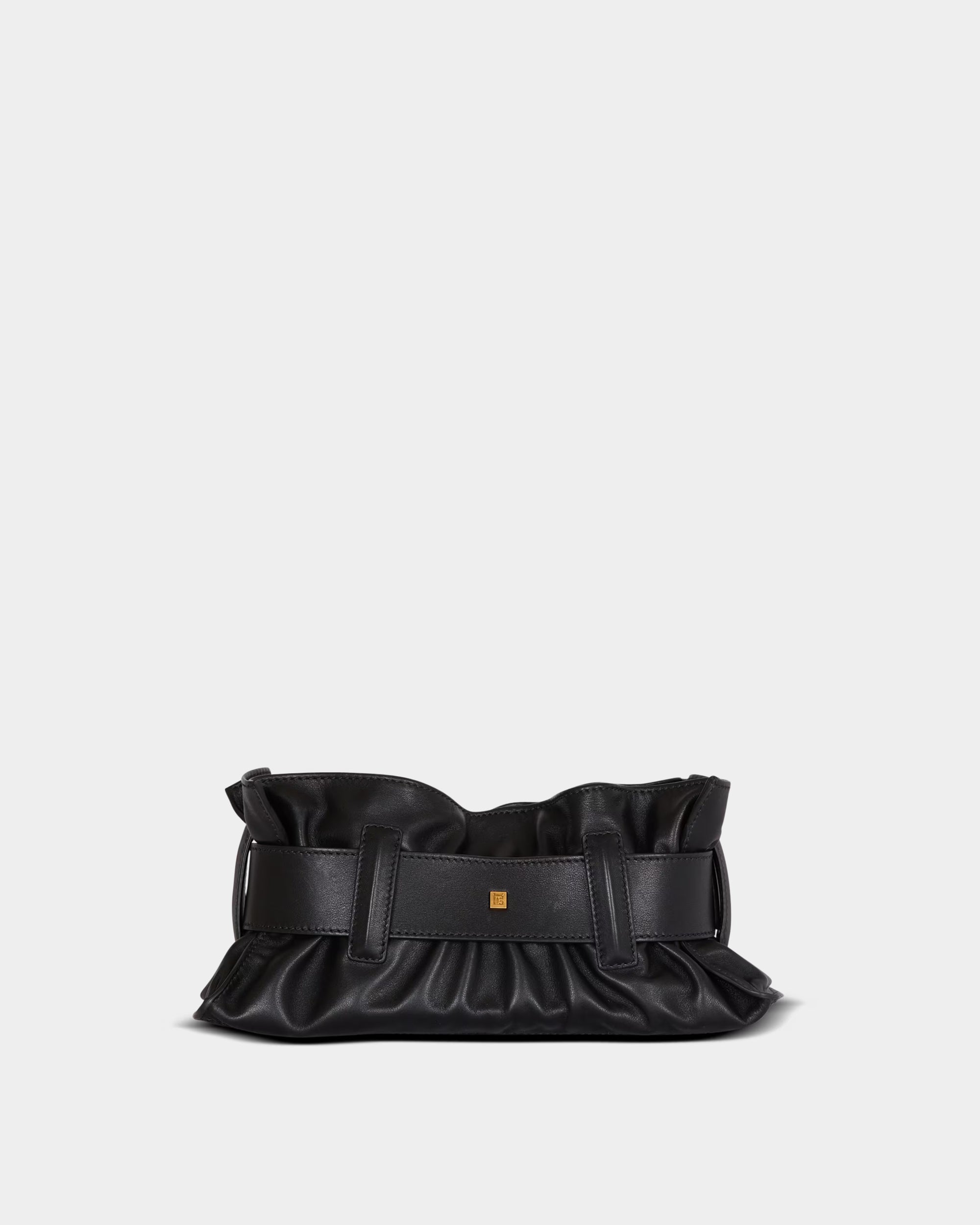 BALMAIN 迷你 Anthem 小牛皮手袋-黑色