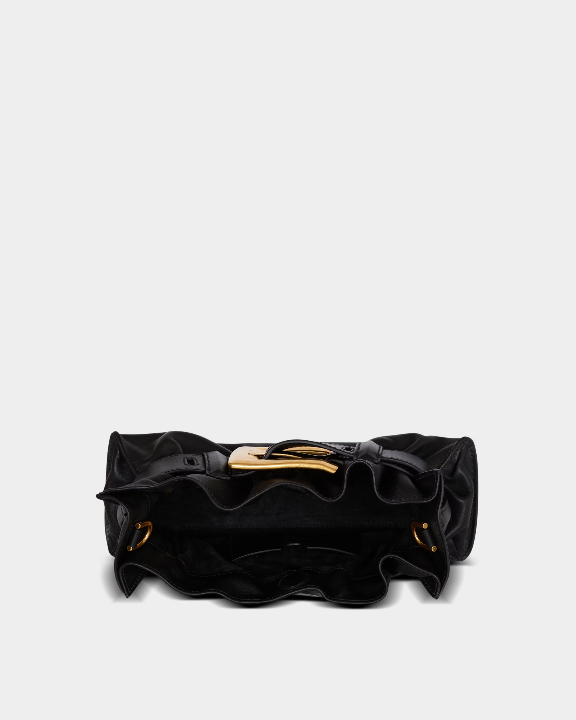 BALMAIN 迷你 Anthem 小牛皮手袋-黑色